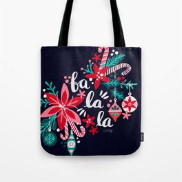 Fa La La Bouquet – Navy Tote Bag