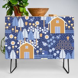 Day at the Farm - Blue Credenza
