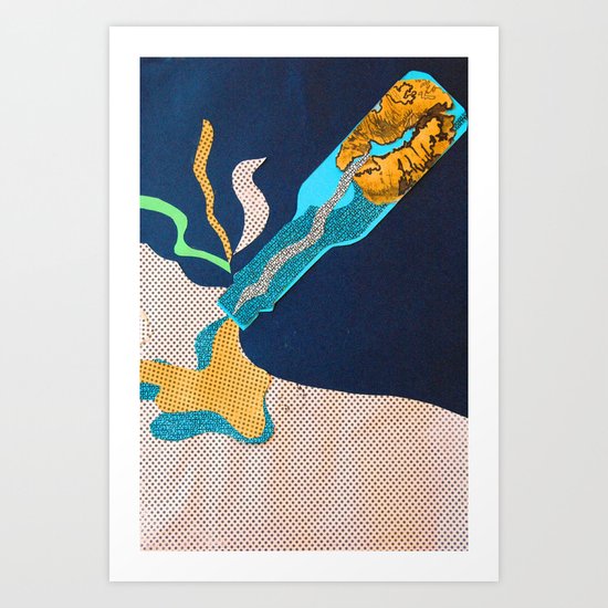 Flaskepost II Art Print