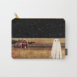 Harvest Moon Carry-All Pouch | Digital, Painting, Creepy, Ghost, Cute, Field, Moon, Barn, Fall, Harvest 