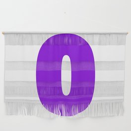 0 (Violet & White Number) Wall Hanging
