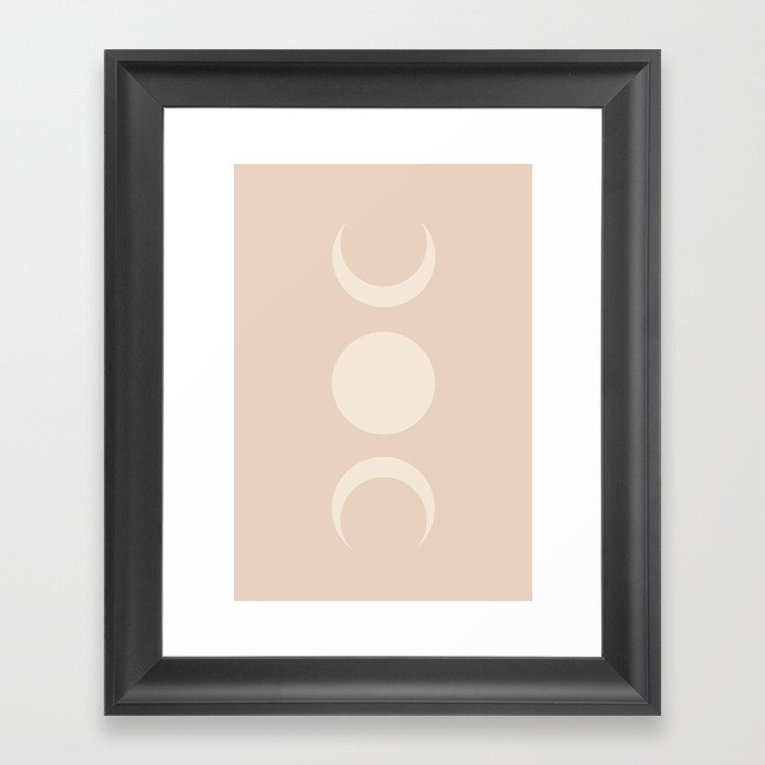 Moon Minimalism - Ethereal Light Framed Art Print
