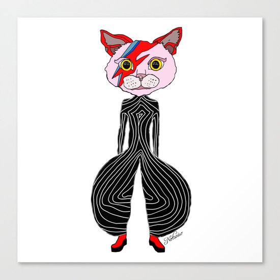 Bowie Cat Canvas Print