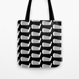 Golf Club Head Vintage Pattern (Black/White) Tote Bag