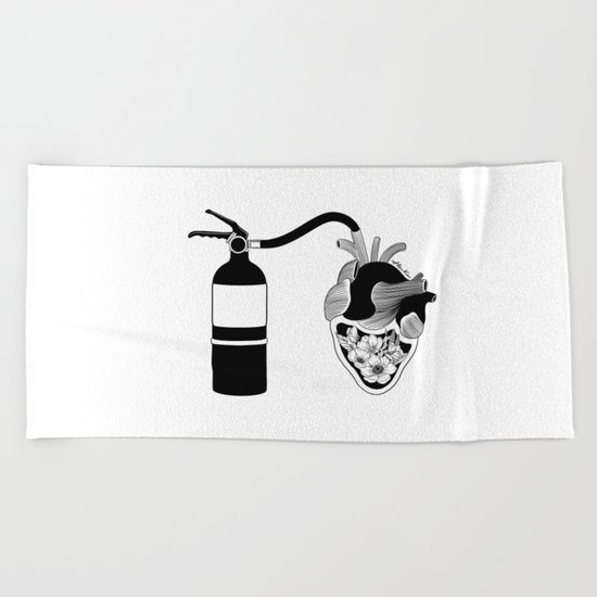 Good Heart, Bad Temper Beach Towel