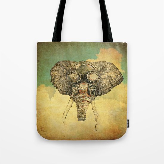 Gas mask for elephant Tote Bag