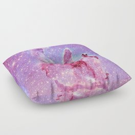 Galaxy nebula : Pillars of Creation lavender mauve periwinkle Floor Pillow