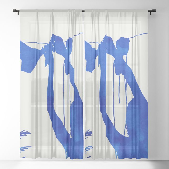 Blue Nude Vacay Matisse Sheer Curtain