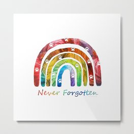 Pet Memorial Rainbow Bridge Art by Sharon Cummings Metal Print