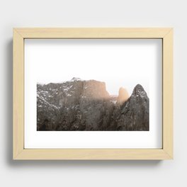 Winer Sunset in the Dolomites | Nautre and Landscape Photography Recessed Framed Print