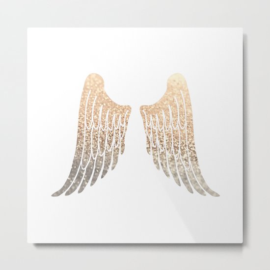 GOLD WINGS Metal Print