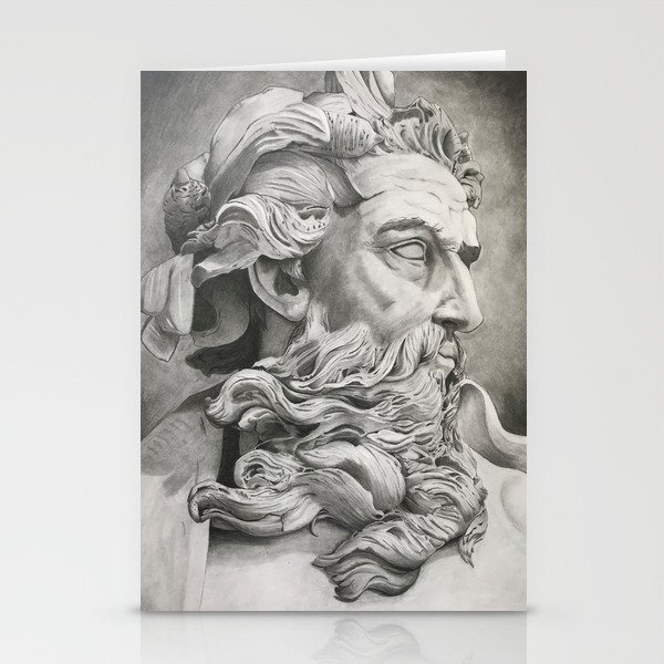 Bust of Neptune Stationery Cards