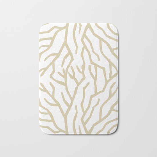 Golden Coral Bath Mat