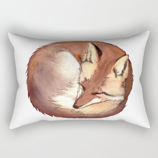Red Fox Rectangular Pillow