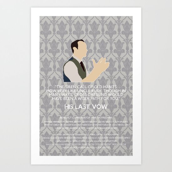 His Last Vow - Mycroft Holmes Art Print