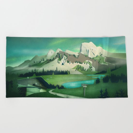 Alpine Enchantment Beach Towel