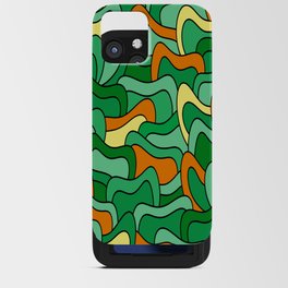 Abstract pattern - green, orange and yellow. iPhone Card Case