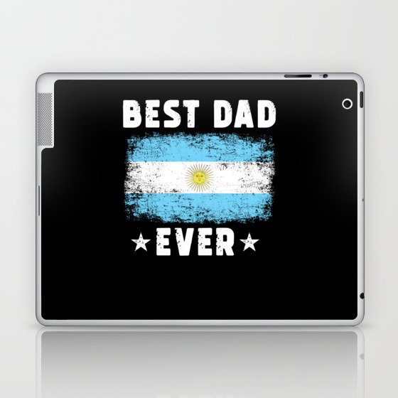 Argentine Best Dad Ever Argentina Dad Argentina Flag Laptop & iPad Skin