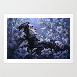 Severus in lilies Art Print