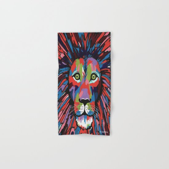 Flamboyant Lion Hand & Bath Towel