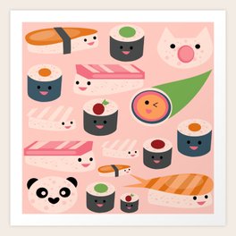 kawaii food art prints for any decor style society6 kawaii food art prints for any decor