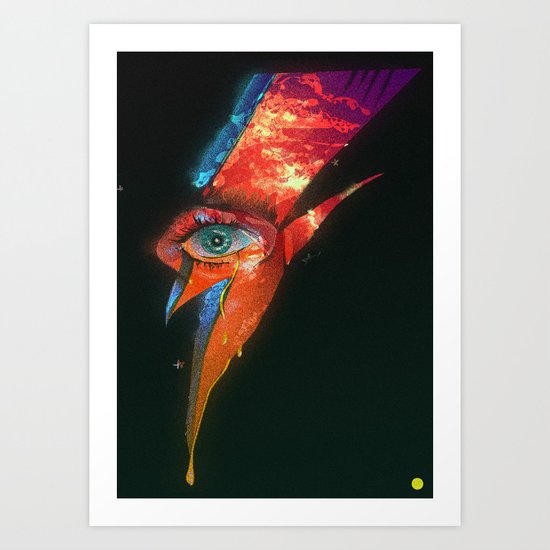 BLACK GLAM TEAR Art Print