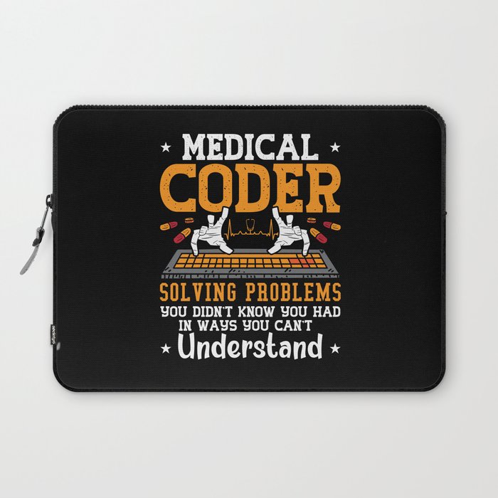 Medical Coder Solving Problems Assistant Coding Laptop Sleeve