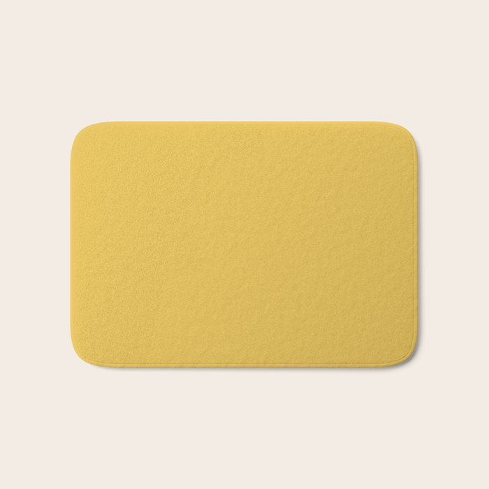 Mustard Yellow Solid Bath Mat by Kierkegaard Design Studio Society6