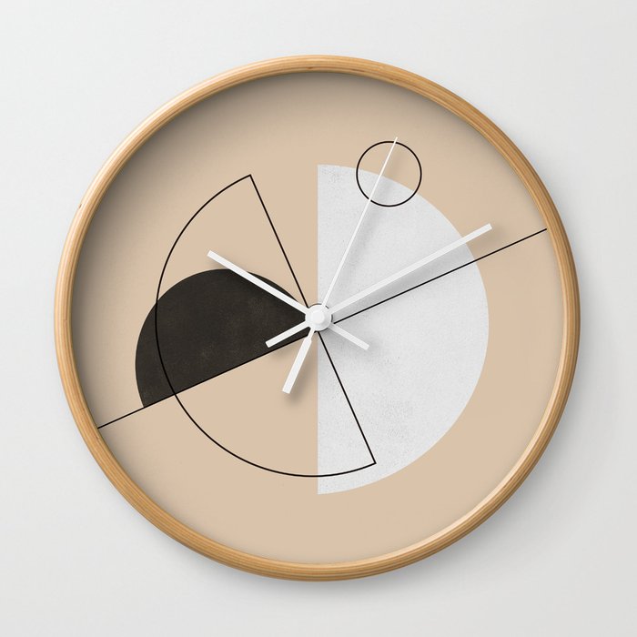 Abstraction_BAUHAUS_GEOMETRIC_CIRCLE_CYCLE_LOVE_POP_ART_0606A Wall Clock