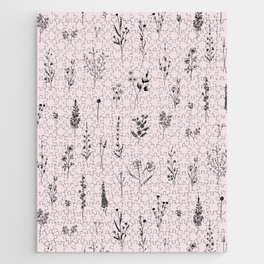 Wildflowers - baby Pink light Jigsaw Puzzle