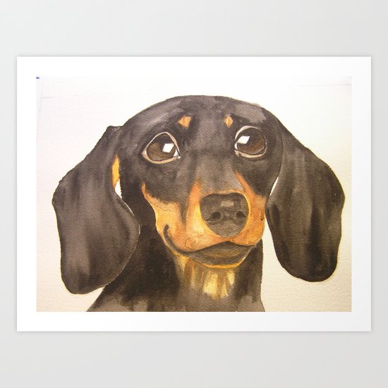 Dachshund portrait (Commissioned portrait - original sold ...