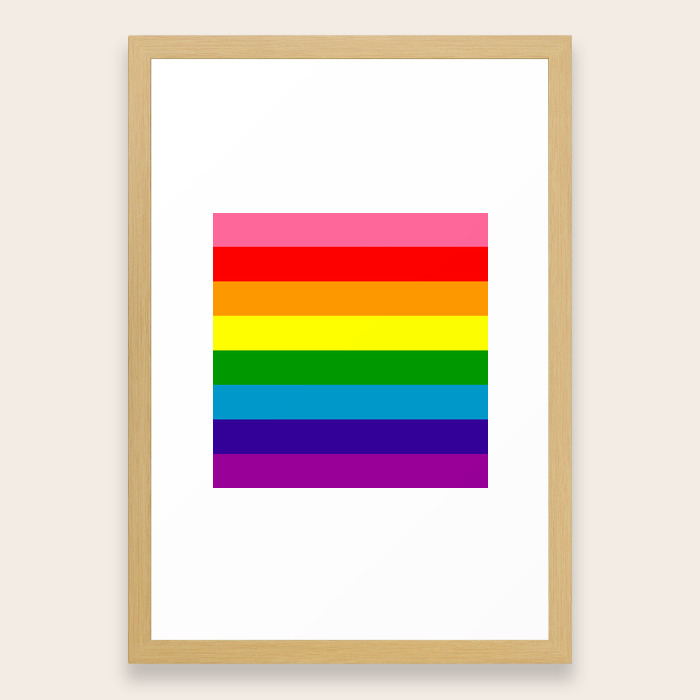 Rainbow Flag Original Gay Pride Flag Colors Framed Art Print By