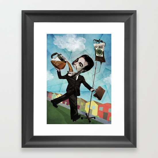 Superheroes SF - For the love of Coffee Framed Art Print