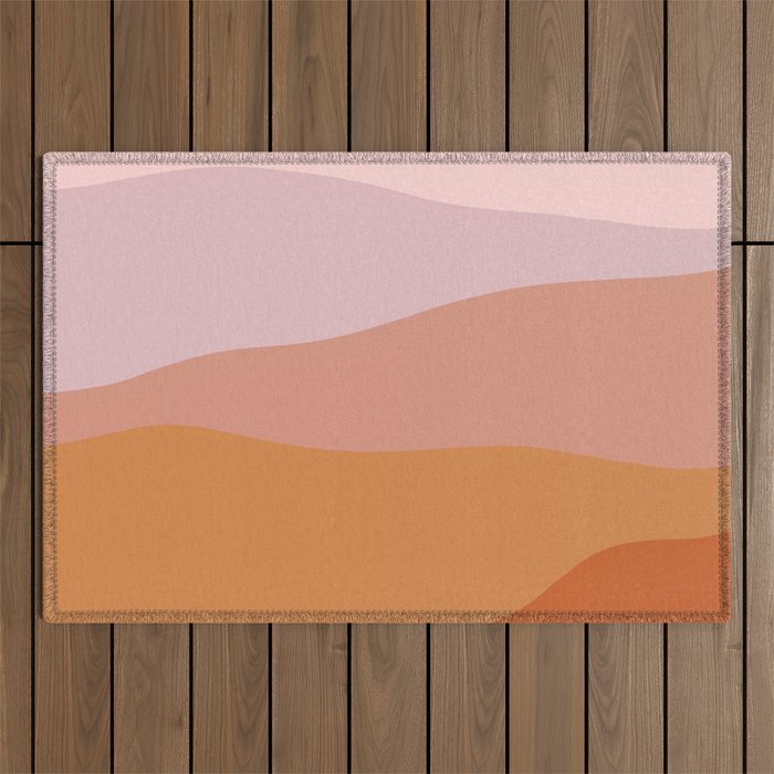 Pink Dunes Landscape Outdoor Rug