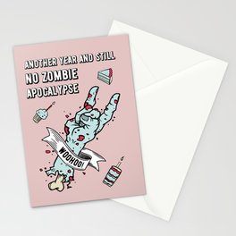 Birthday Card - Another Year and Still no Zombie Apocalypse Stationery Cards