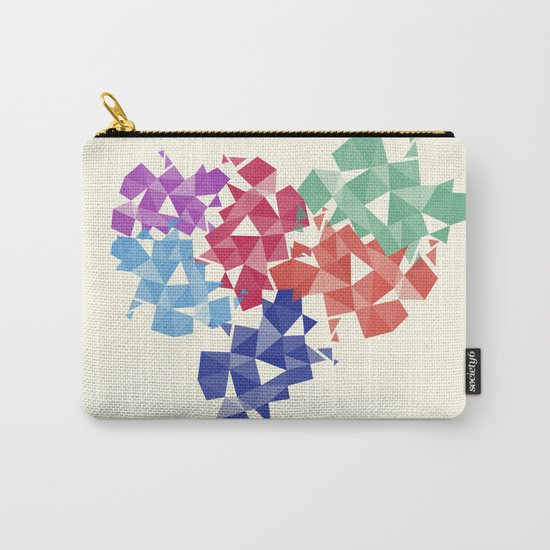 Background of geometric shapes. Colorful mosaic pattern Carry-All Pouch