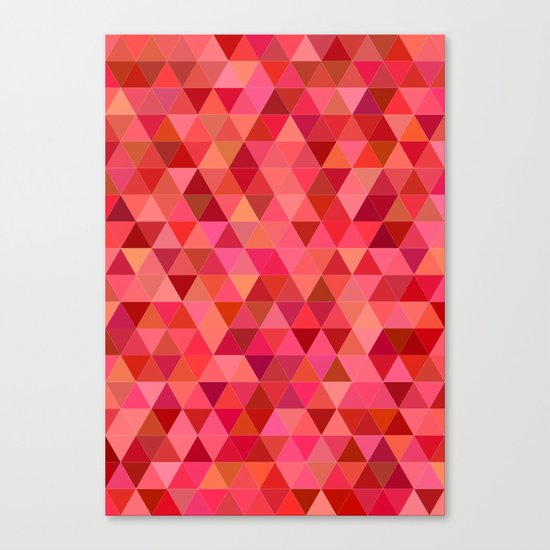 Red triangle tiles Canvas Print