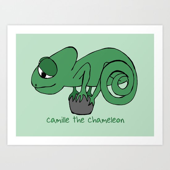 Camille the Chameleon Art Print