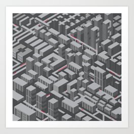 Brutalist Utopia Art Print | Brutalist, Pattern, Sci-Fi, Architecture, Urban, Commieblovk, Futurism, City, Highrise, Skyscraper 