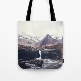 Stormy Fairy Pools in Rugged Scotland Tote Bag