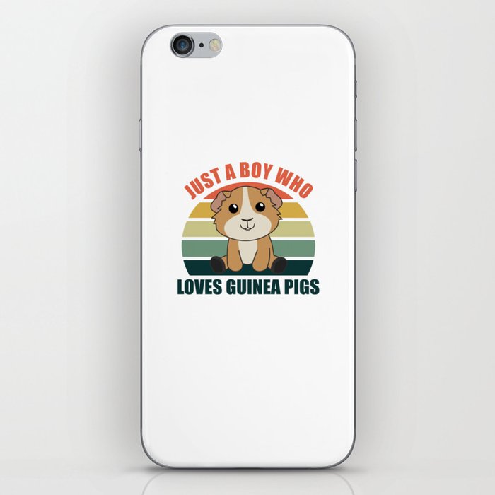 Just A Boy who Guinea Pig Loves Sweet Animal iPhone Skin
