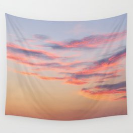 Sunset Burning Clouds Sky Wall Tapestry