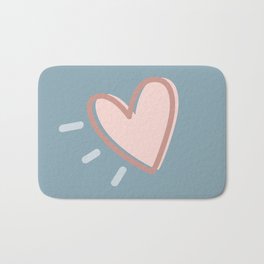 Carmela's Heart Bath Mat | Graphicdesign, Carmela, Blue, Pink, Hope, Heart, Pattern, Love, Digital 