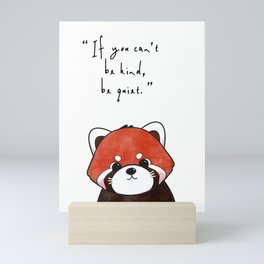 Be Quiet Red Panda Mini Art Print