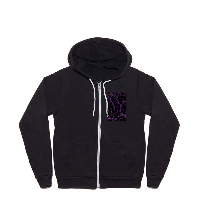 Cracked Space Lava - Glitter Purple Full Zip Hoodie