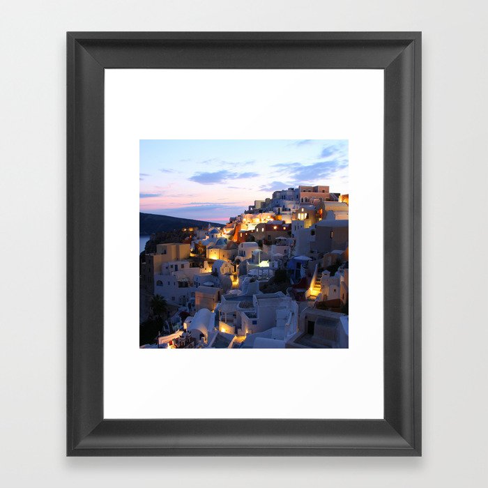 Santorini Island, Greece | Cyclades Islands | Mediterranean Sea | Greek Islands Photography 01 Framed Art Print