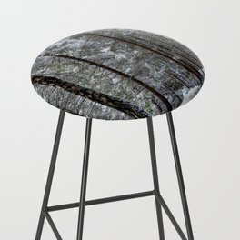 Snow in a Scottish Highlands Pine Forest Bar Stool
