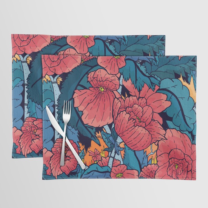 The Red Flowers Placemat