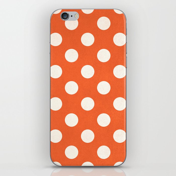 Orange Dotted Print  iPhone Skin