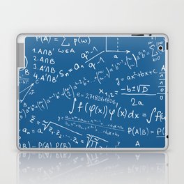 Math Equation On Blue Background Pattern Laptop Skin